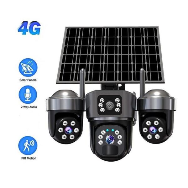 3 Lens 4G Solar Security Camera