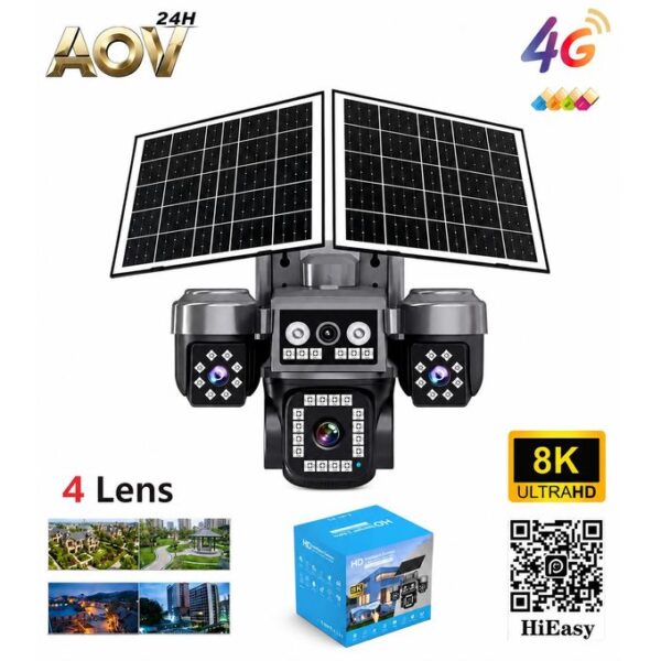 1 4 Lens 4G Solar Camera