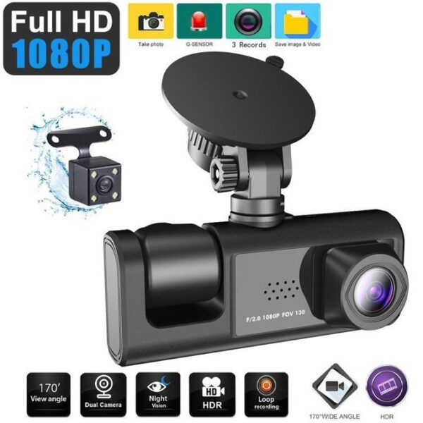 Dash Cam for Cars-Front & Back Cameras