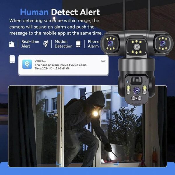 3 Lens 4G Solar Security Camera