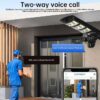 4G 3 Lens Solar Street Light Camera