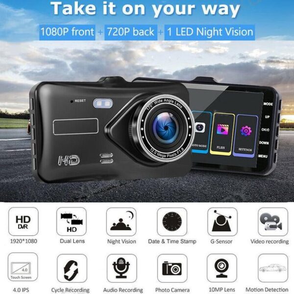 Dash Car Camera Front & Back