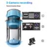 Dash Cam for Cars-Front & Back Cameras