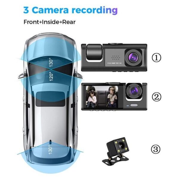 Dash Cam for Cars-Front & Back Cameras