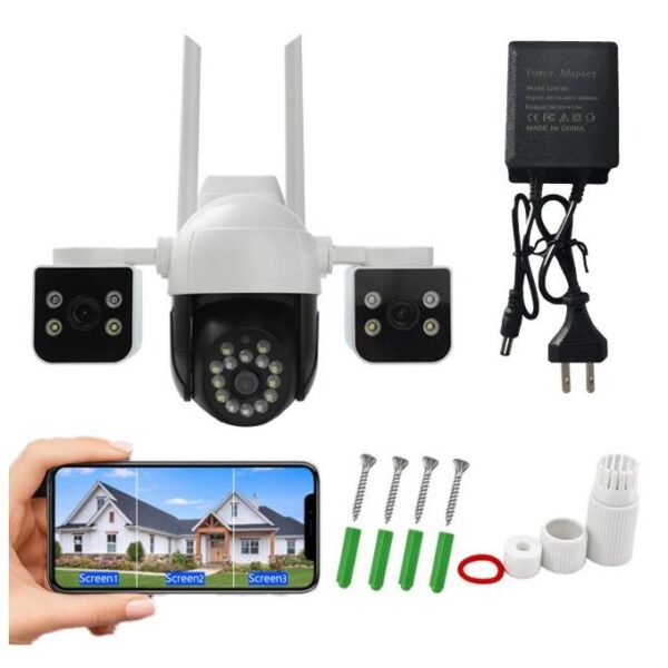 3 Lens Wifi Security Camera
