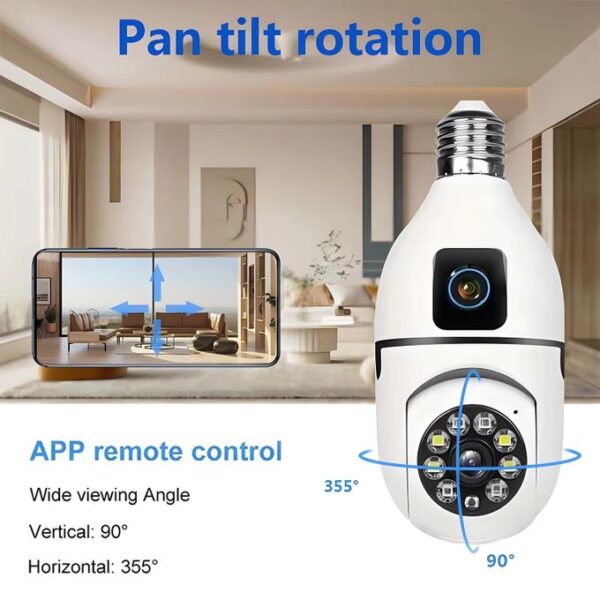3 (32) Dual Lens Security Bulb Camera