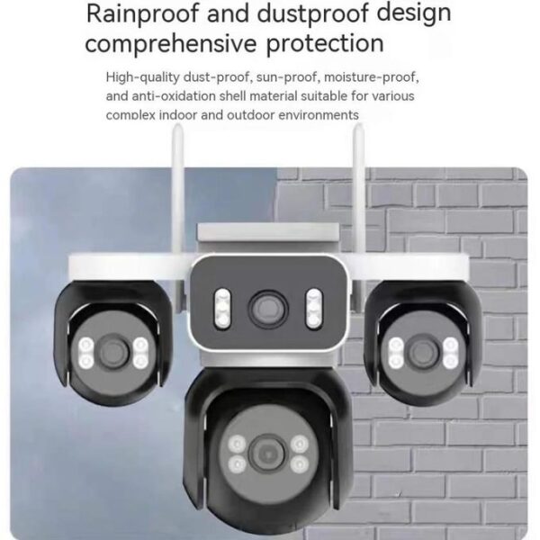 4 Lens 4 Videos 4G Solar Security Camera
