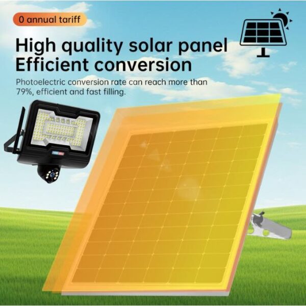 4G Floodlight Solar Security Camera 600W