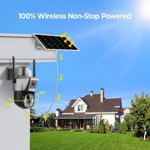 4 (22) Wifi Dual Lens Solar Security Camera
