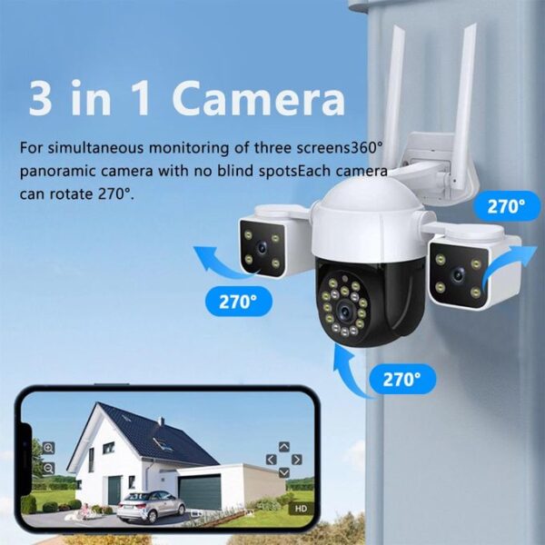 3 Lens Wifi Security Camera