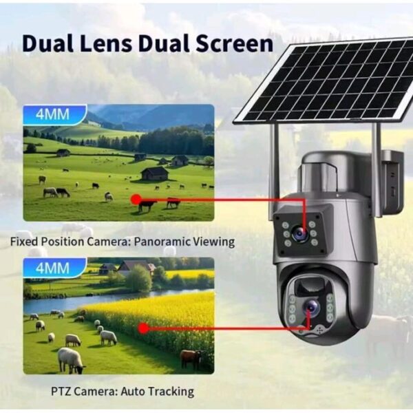 4G Dual Lens Solar Security camera