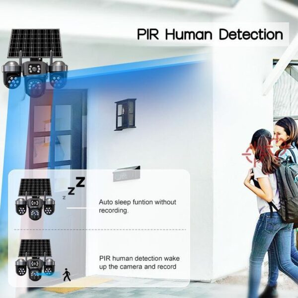 3 Lens 4G Solar Security Camera