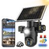 4G Solar Security Camera – 3 Lens