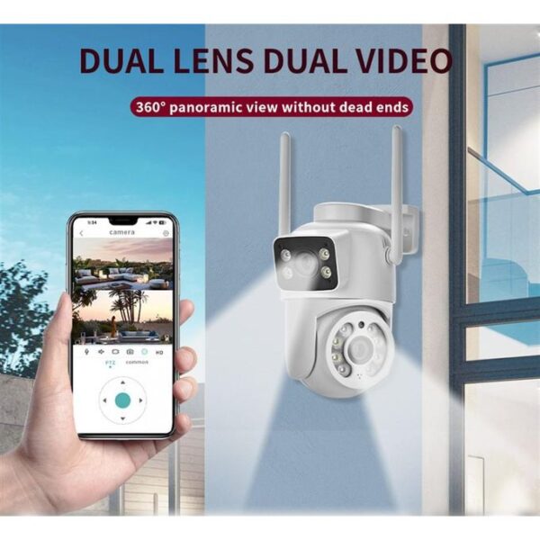 Dual Lens PTZ WiFi Security Camera