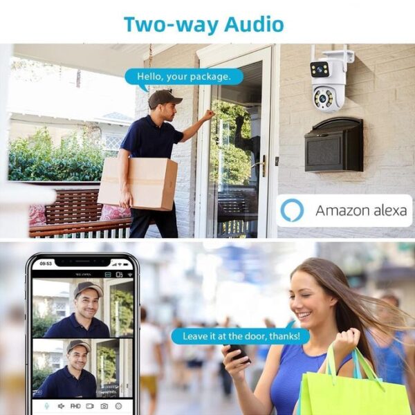 Dual Lens PTZ WiFi Security Camera