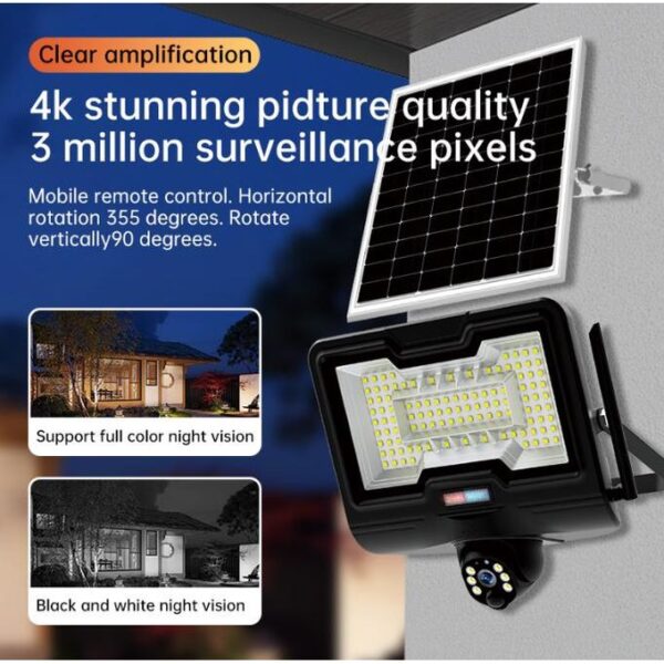 4G Floodlight Solar Security Camera 600W