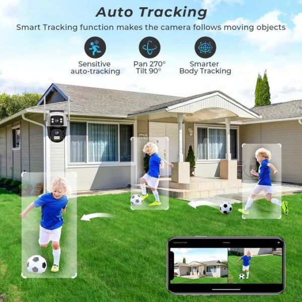 7 (8) Dual Lens PTZ WiFi Security Camera